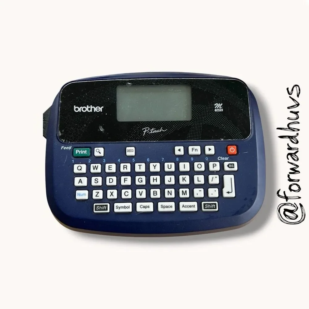 Brother P-touch PT-45 Label Maker Blue Handheld M Tape Label Printer Tested